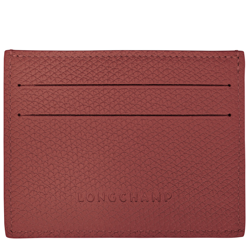 Longchamp |Le Roseau Kartenetui Kastanie – Leder |Kastanie