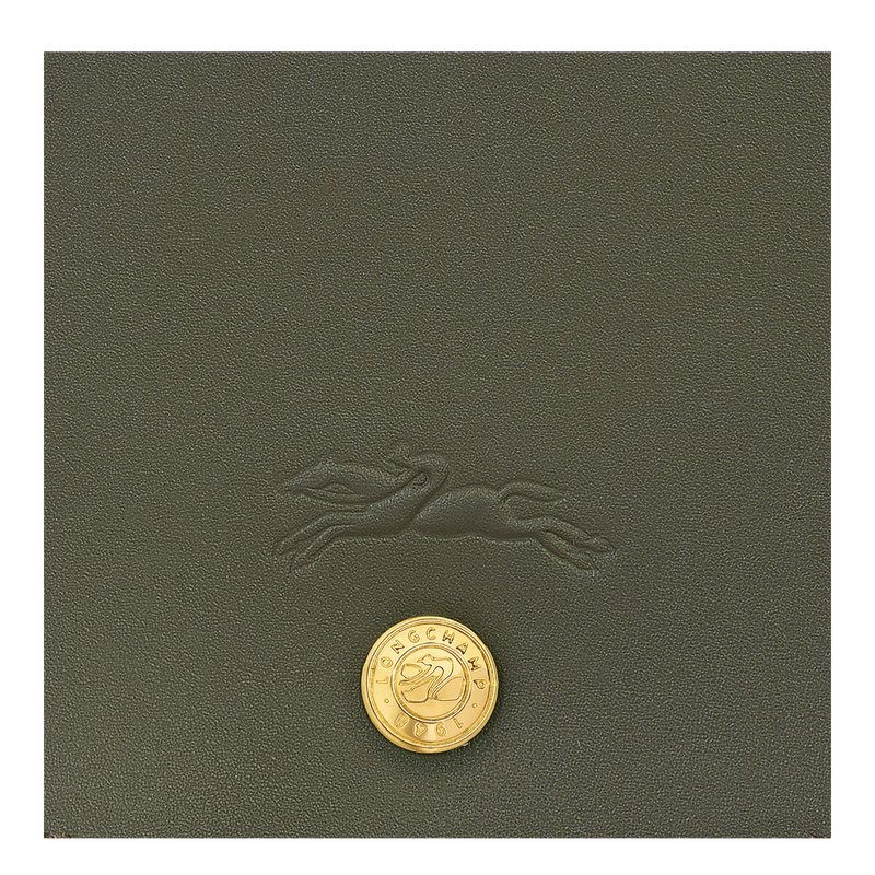 Longchamp |Pure M Umhängetasche Khaki – Leder |Khaki