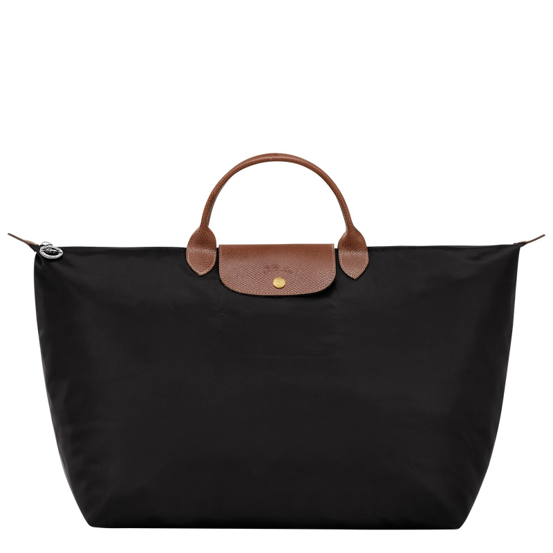 Longchamp |Le Pliage Original L Reisetasche Schwarz – Recyceltes Canvas |Schwarz