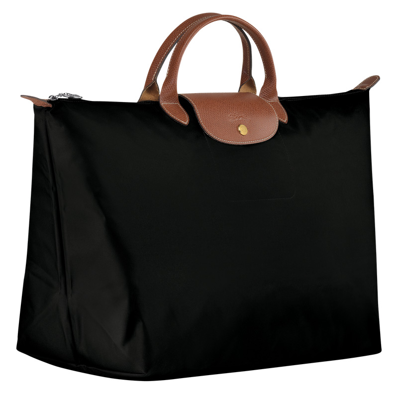 Longchamp |Le Pliage Original L Reisetasche Schwarz – Recyceltes Canvas |Schwarz