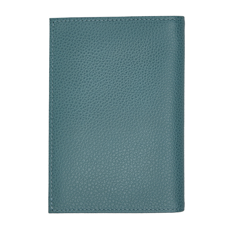 Longchamp |Le Foulonn Reisepasshülle Eukalyptus – Leder |Eukalyptus