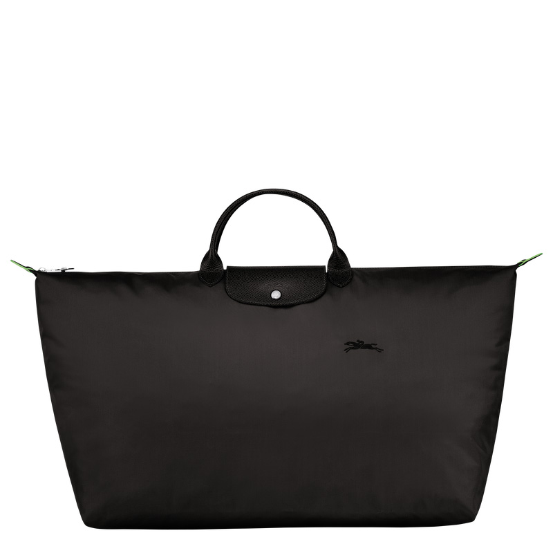 Longchamp |Le Pliage Grüne XL Reisetasche Schwarz – Recyceltes Canvas |Schwarz