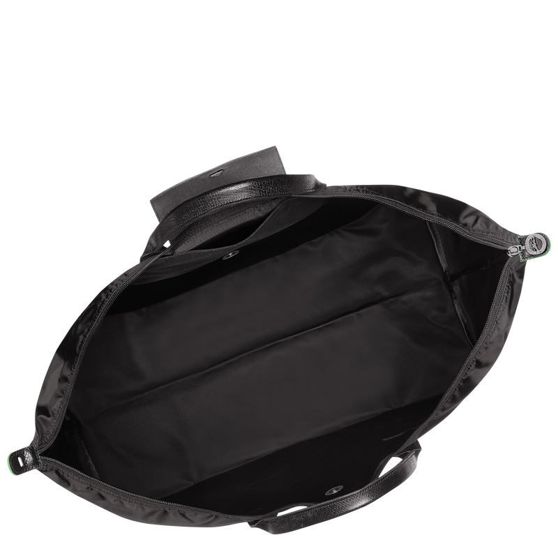 Longchamp |Le Pliage Grüne XL Reisetasche Schwarz – Recyceltes Canvas |Schwarz