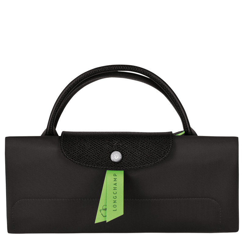 Longchamp |Le Pliage Grüne XL Reisetasche Schwarz – Recyceltes Canvas |Schwarz