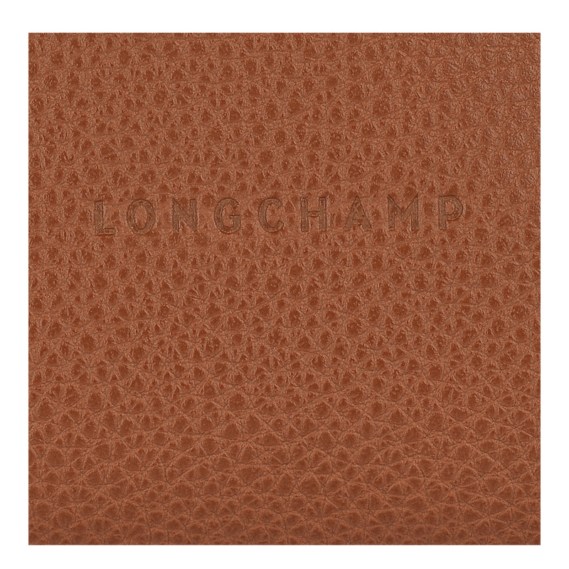 Longchamp |Le Foulonn Münzgeldbörse Caramel – Leder |Karamell