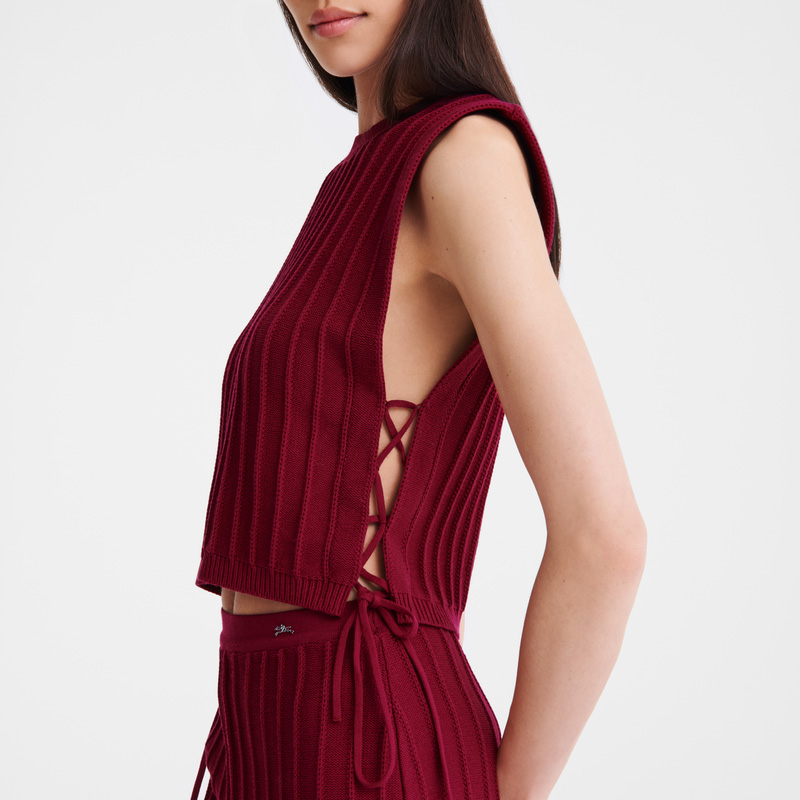 Longchamp |Top Beetroot – Strick |Rote Bete Longchamp |Top Beetroot – Strick |Rote Bete