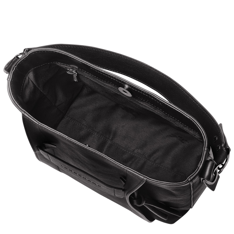 Longchamp |3D S Umhängetasche Schwarz – Leder |Schwarz