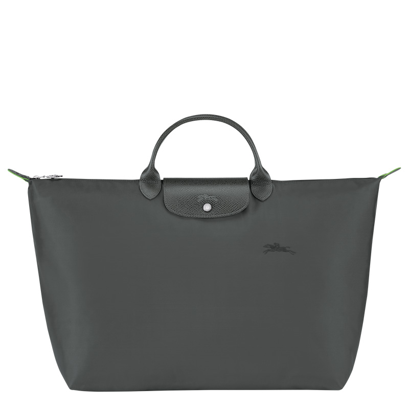 Longchamp |Le Pliage Grüne L Reisetasche Graphit – Recyceltes Canvas |Graphit