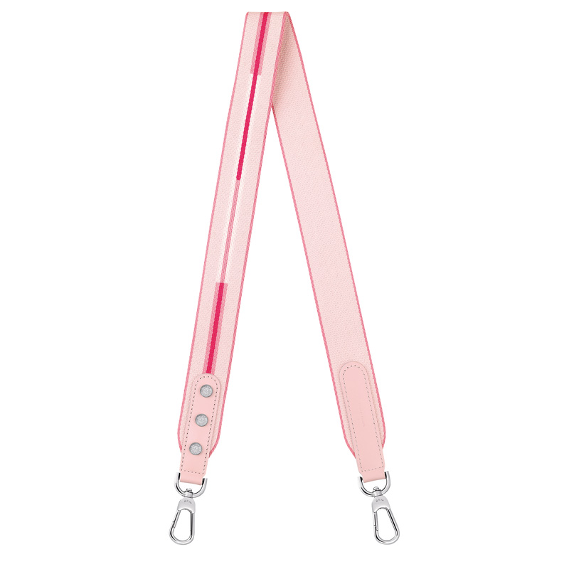 Longchamp |Rayures Schultergurt Marshmallow – Canvas |Marshmallow