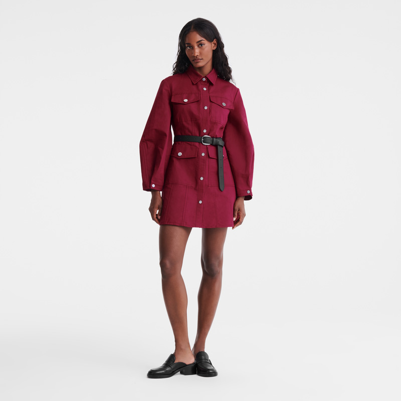 Longchamp |Kleid Beetroot – Canvas |Beetroot