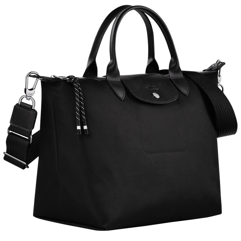Longchamp |Le Pliage Energy L Handtasche Schwarz – Recyceltes Canvas |Schwarz