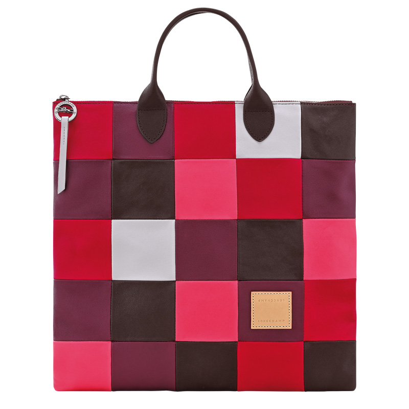 Longchamp |Re-Play L Handtasche, Aubergine – Leder |Aubergine