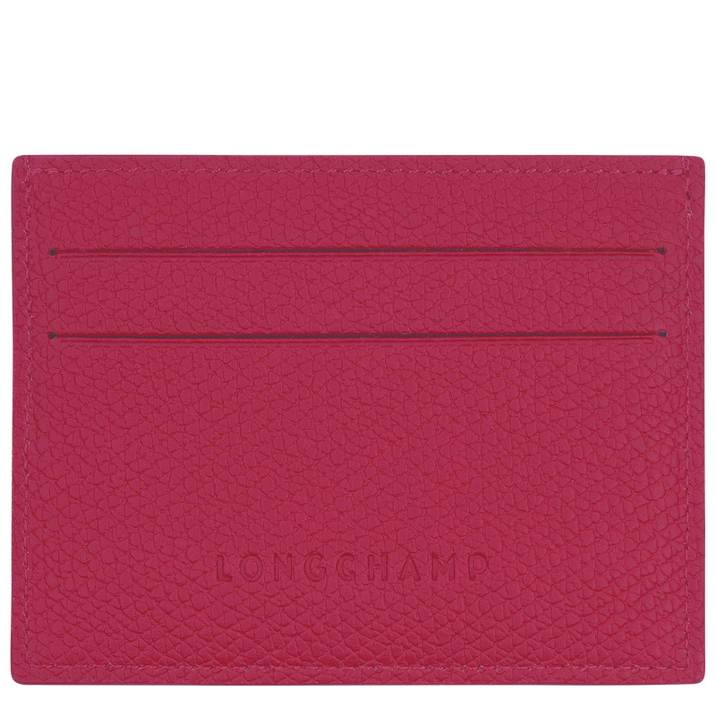 Longchamp |Le Roseau Kartenetui Beetroot – Leder |Beetroot