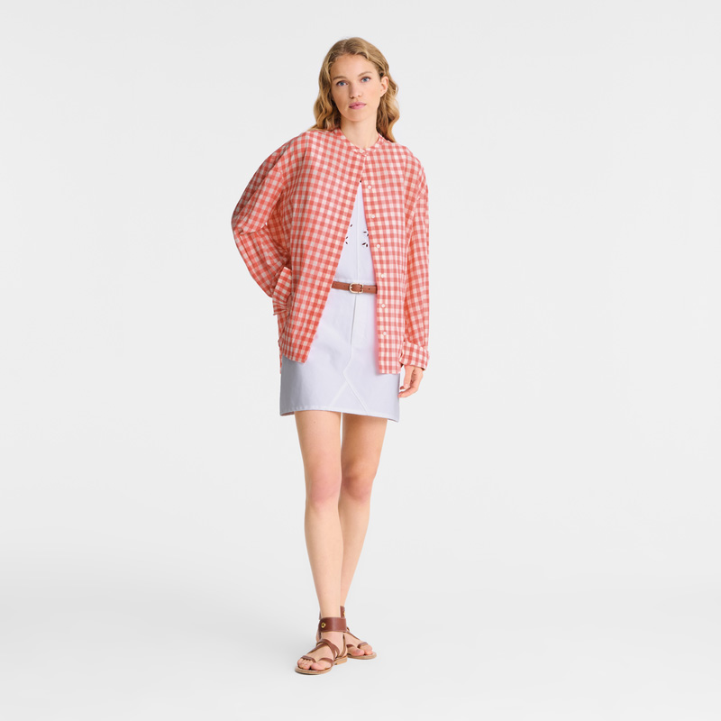 Longchamp |Hemd Blush – Vichy-Jacquard |Blush Longchamp |Hemd Blush – Vichy-Jacquard |Blush