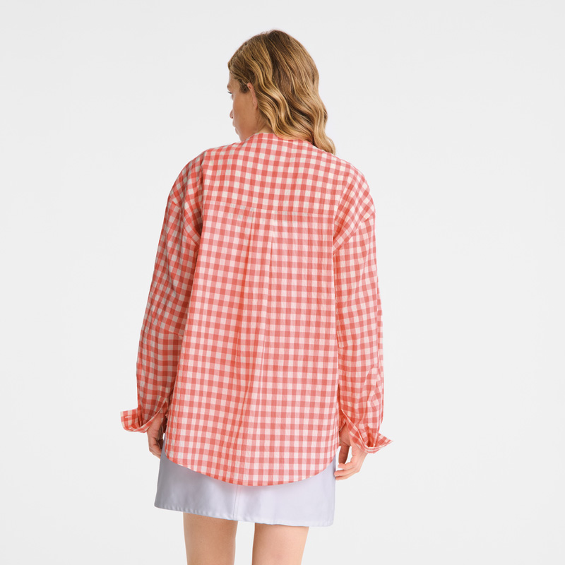 Longchamp |Hemd Blush – Vichy-Jacquard |Blush Longchamp |Hemd Blush – Vichy-Jacquard |Blush