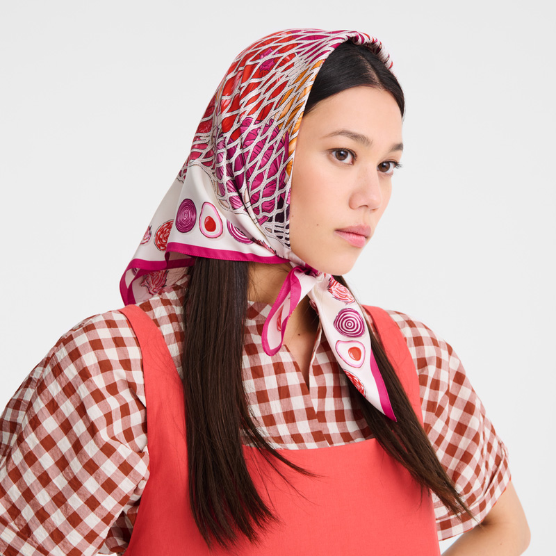 Longchamp |The Gourmet Mesh Bag Seidenschal 70 Pink – SONSTIGES |Rosa