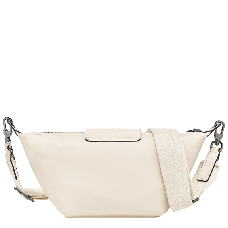Longchamp |Le Pliage Xtra XS Umhängetasche, Ecru – Leder |Ecru