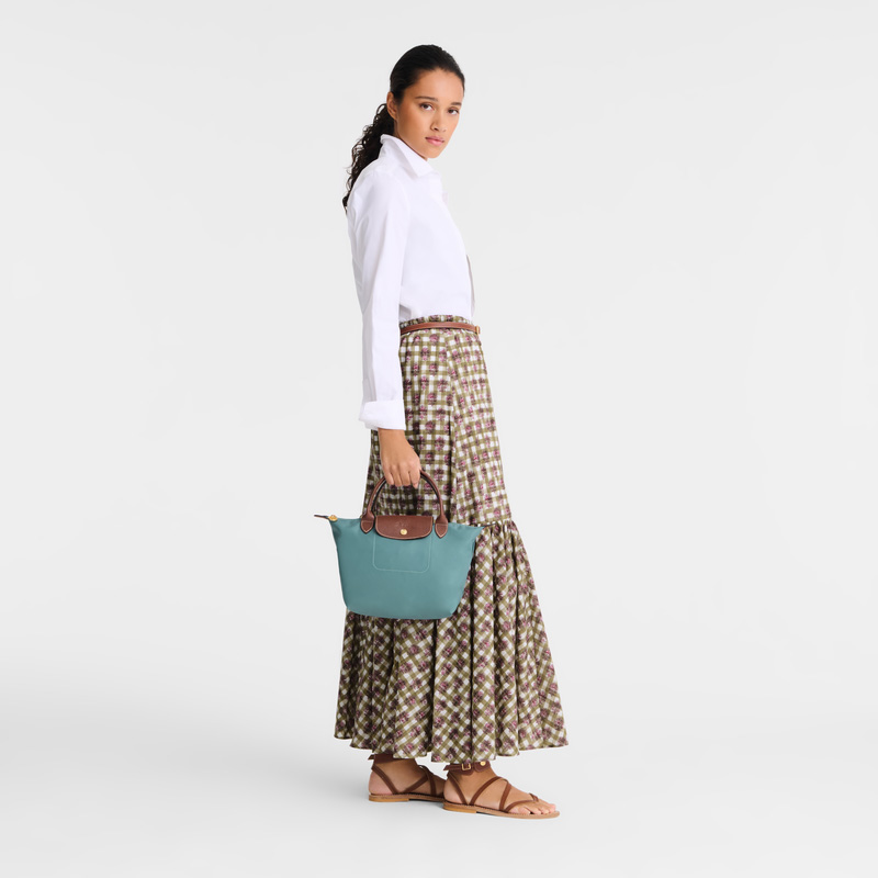 Longchamp |Le Pliage Original S Handtasche Eukalyptus – Recyceltes Canvas |Eukalyptus