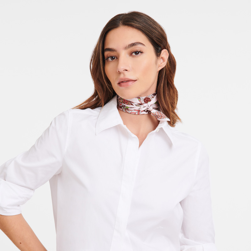 Longchamp |Fort Silk Schal 50 Nude – Seide |Nude