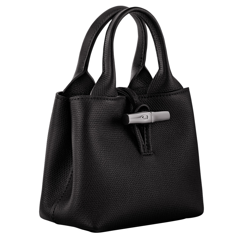 Longchamp |Le Roseau XS Handtasche Schwarz – Leder |Schwarz