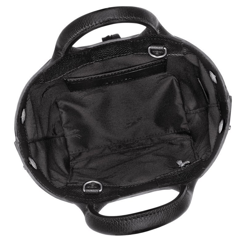 Longchamp |Le Roseau XS Handtasche Schwarz – Leder |Schwarz