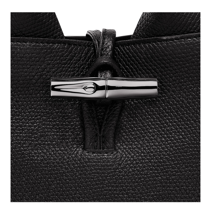 Longchamp |Le Roseau XS Handtasche Schwarz – Leder |Schwarz