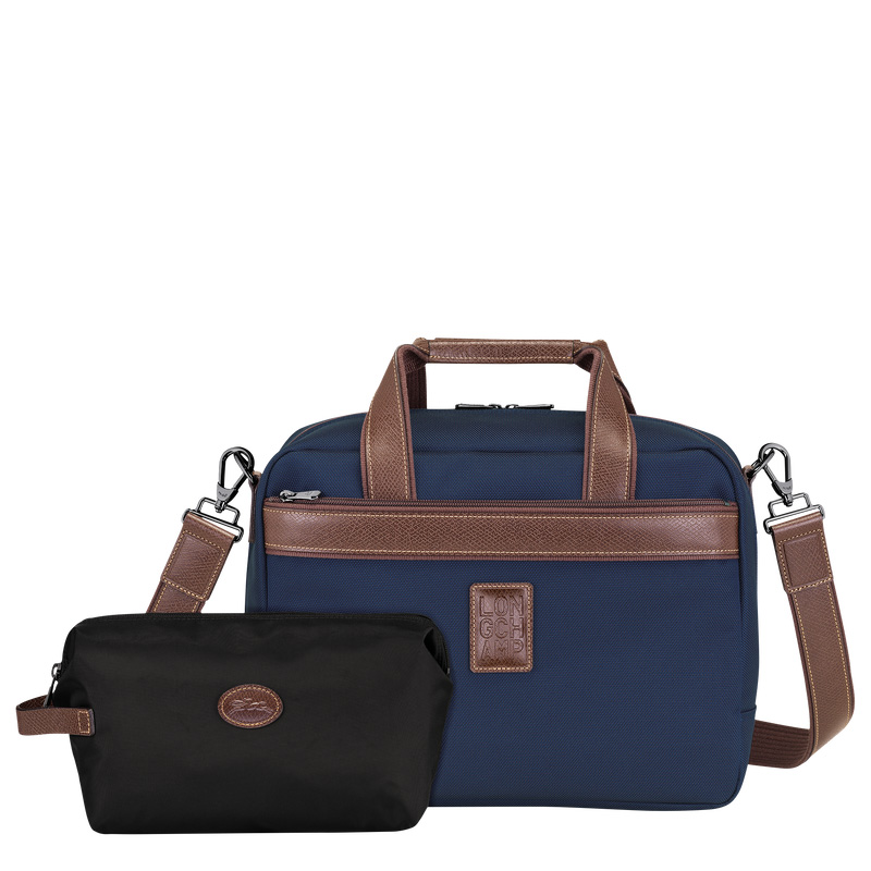 Longchamp |Boxford S Reisetasche Blau – Recyceltes Canvas |Blau