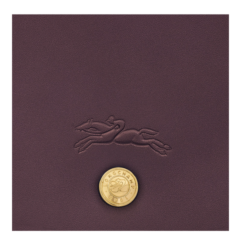 Longchamp |Pure S Umhängetasche Aubergine – Leder |Aubergine