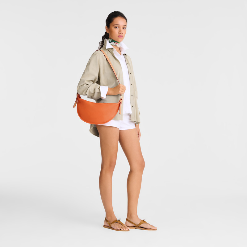 Longchamp |Smoothie M Umhängetasche, Orange – Leder |Orange