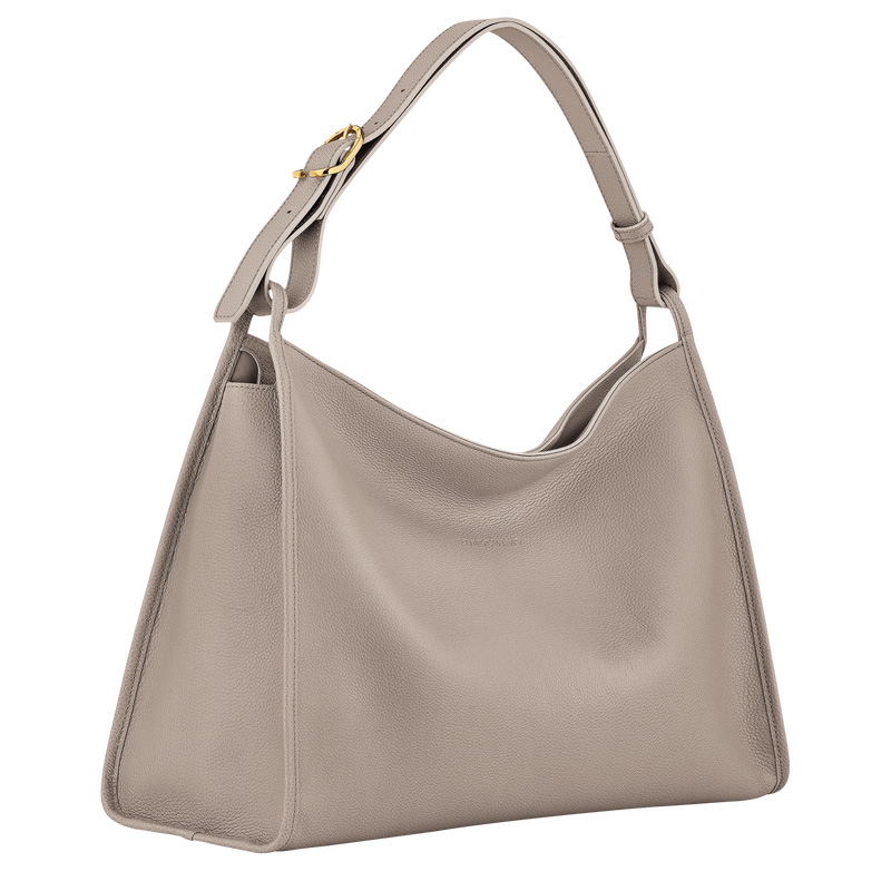 Longchamp |Le Foulonn XL Schultertasche Turteltaube – Leder |Turteltaube