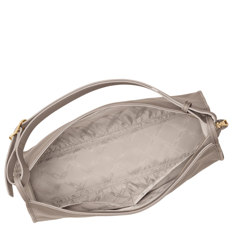 Longchamp |Le Foulonn XL Schultertasche Turteltaube – Leder |Turteltaube