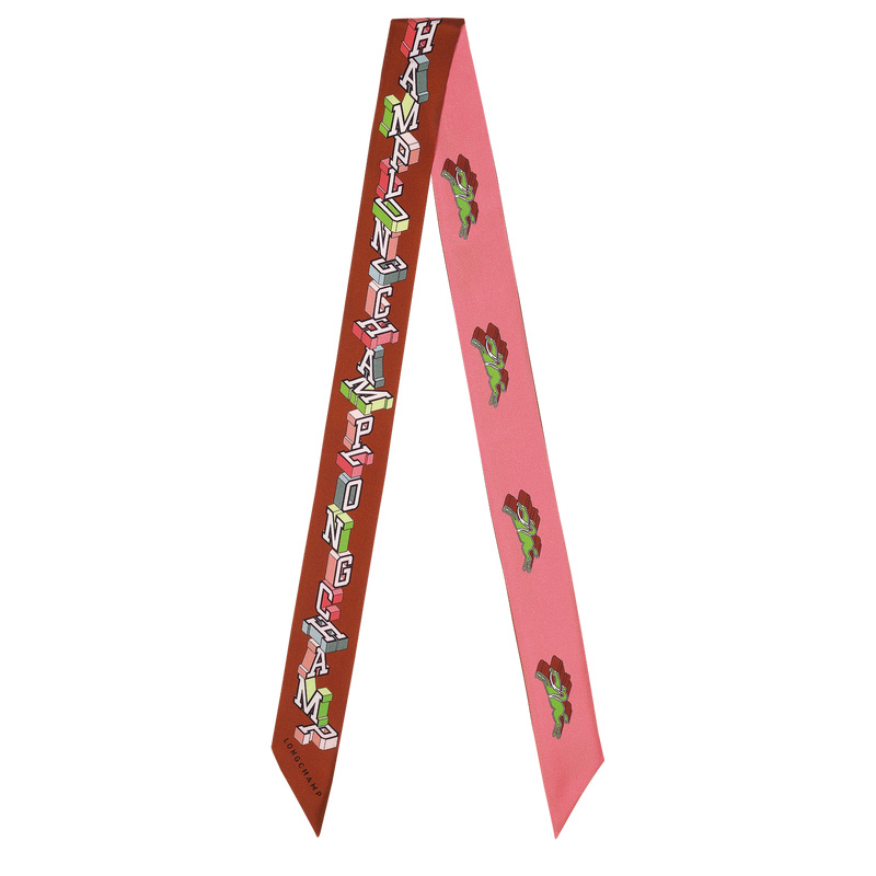 Longchamp |University Stirnband, Cognac – Seide |Cognac