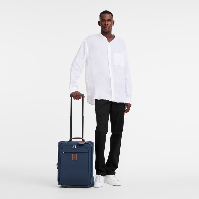 Longchamp |Boxford S Handgepäck, Blau – Recyceltes Canvas |Blau