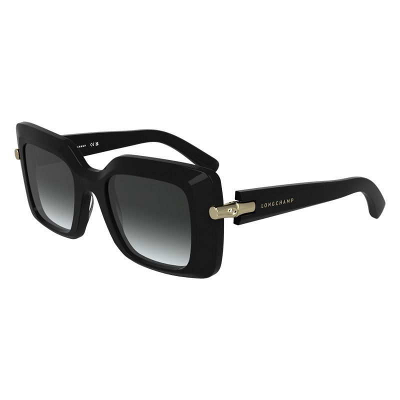Longchamp |Sonnenbrille Schwarz – Acetat |Schwarz