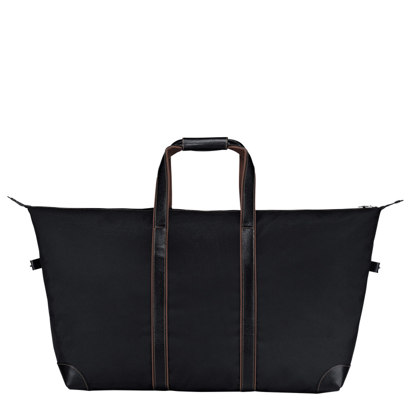 Longchamp |Boxford XL Reisetasche Schwarz – Recyceltes Canvas |Schwarz