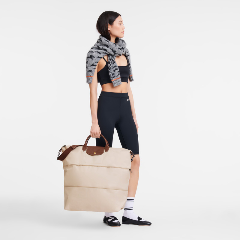 Longchamp |Le Pliage Original Reisetasche, erweiterbar, Papier – Recyceltes Canvas |Papier