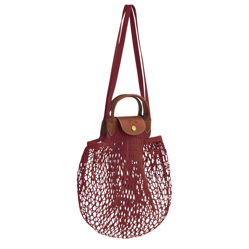 Longchamp |Le Pliage Filet L Mesh Bag Mahagoni – Canvas |Mahagoni