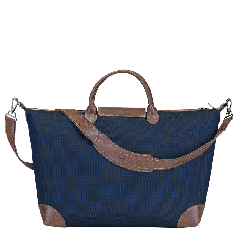 Longchamp |Boxford L Reisetasche Blau – Recyceltes Canvas |Blau