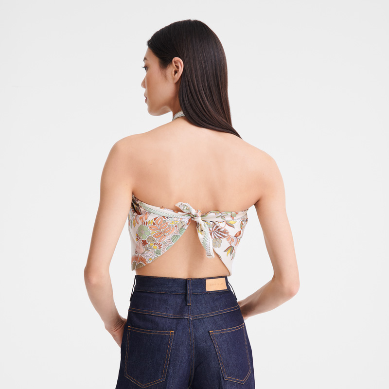 Longchamp |Fort Seidenschal 90 Ecru – SONSTIGES |Ecru