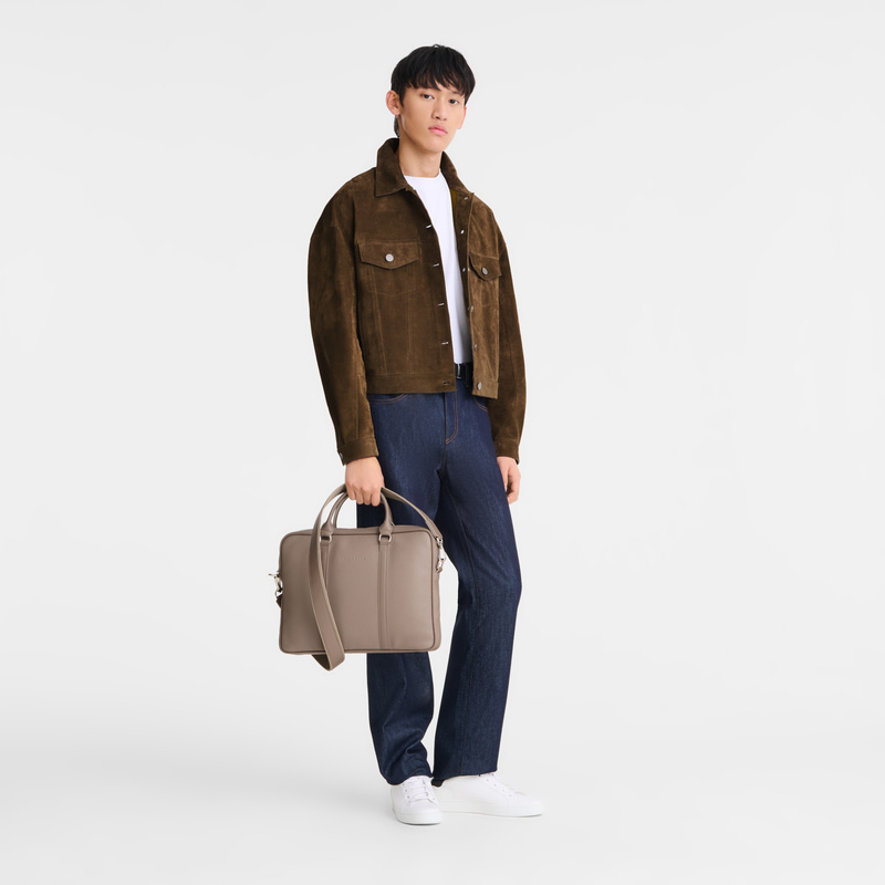Longchamp |Le Foulonn XS Aktentasche, Turteltaube – Leder |Turteltaube