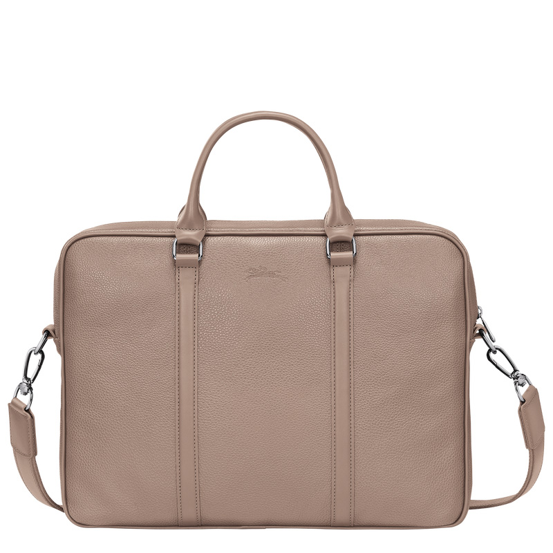 Longchamp |Le Foulonn XS Aktentasche, Turteltaube – Leder |Turteltaube