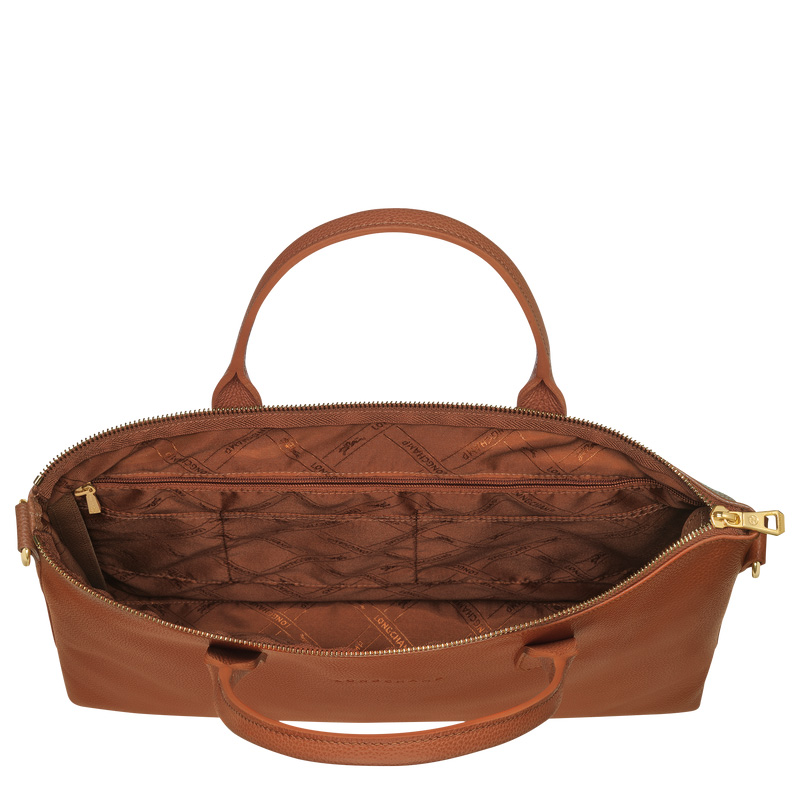 Longchamp |Le Foulonn S Aktentasche Karamell – Leder |Karamell