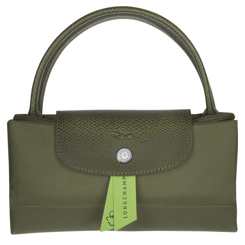 Longchamp |Le Pliage Grüne Handtasche S Forest – Recyceltes Canvas |Forest