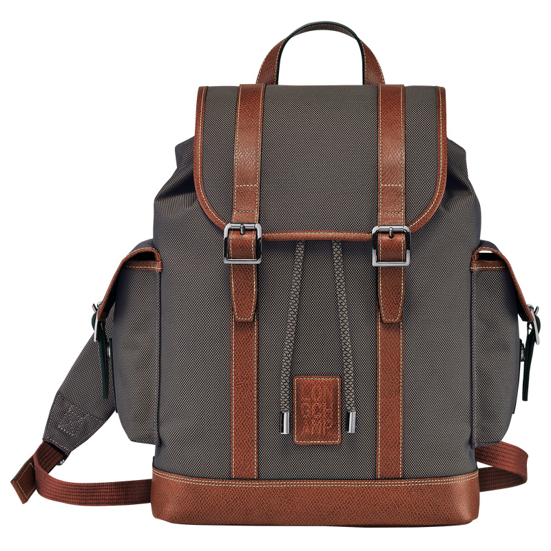Longchamp |Boxford Rucksack Braun – Recyceltes Canvas |Braun
