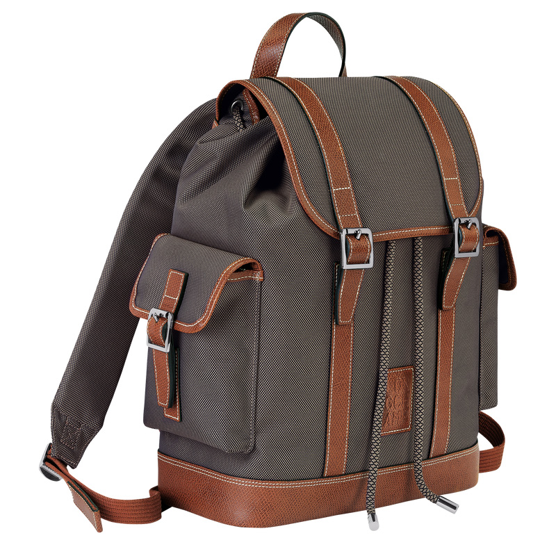 Longchamp |Boxford Rucksack Braun – Recyceltes Canvas |Braun