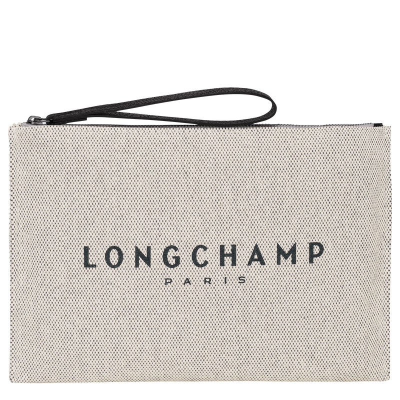 Longchamp |Essential Pouch Ecru – Canvas |Ecru Longchamp |Essential Pouch Ecru – Canvas |Ecru