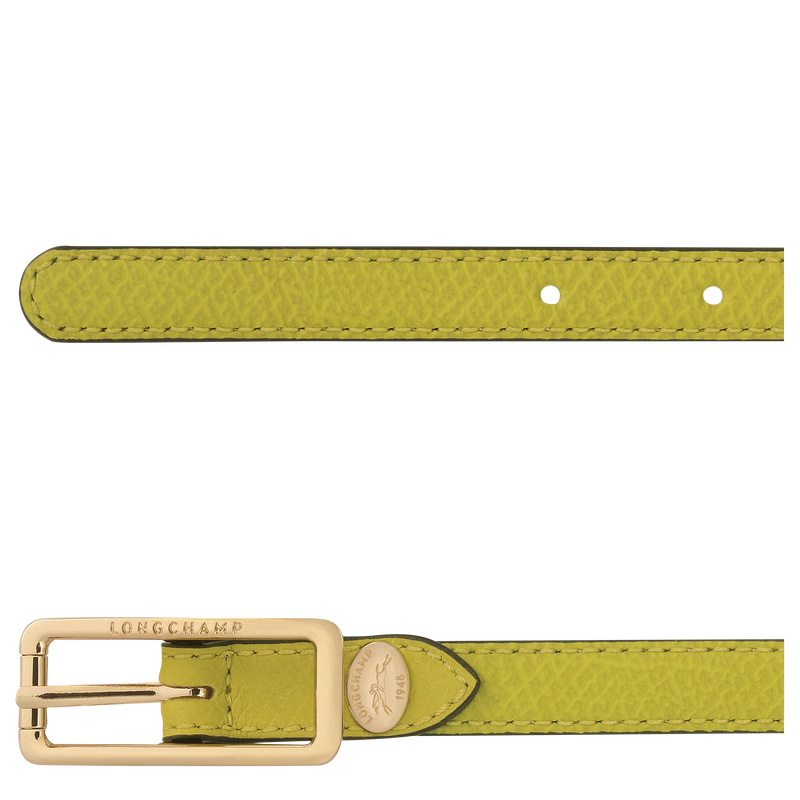 Longchamp |Pure Damengürtel, Kiwigrün – Leder |Kiwigrün