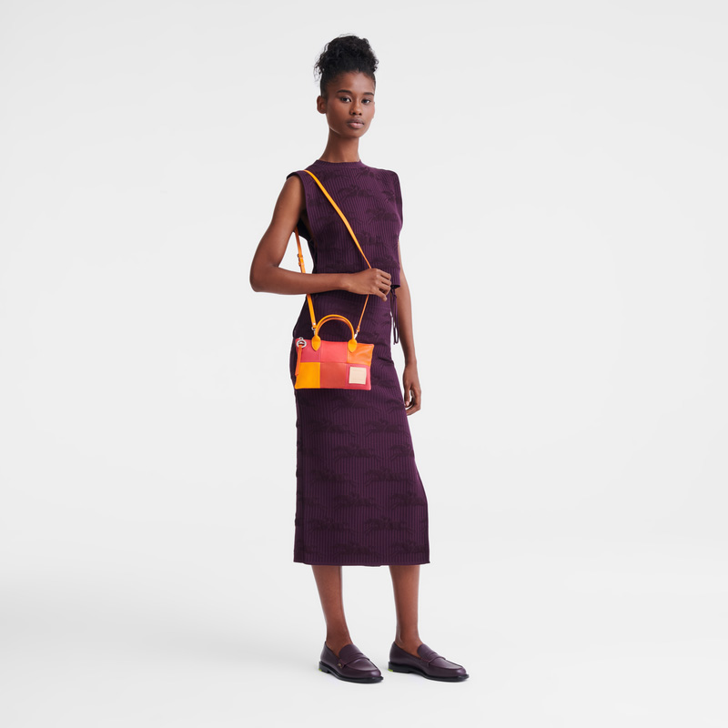 Longchamp |Re-play XS Handtasche Karotte – Leder |Karotte