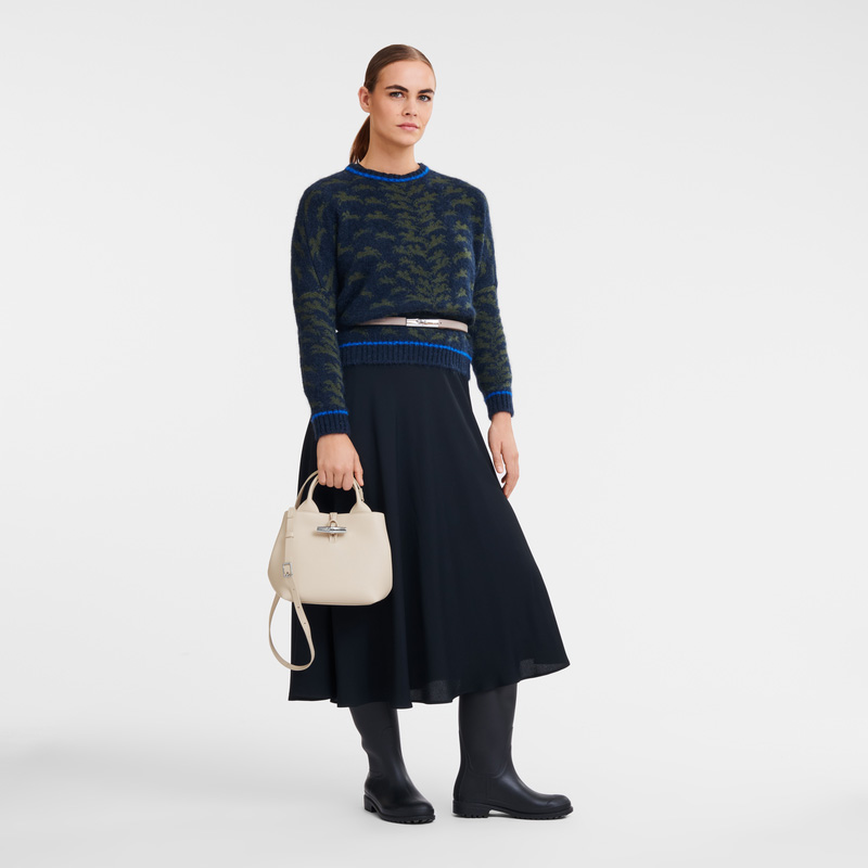 Longchamp |Le Roseau S Handtasche Papier – Leder |Papier