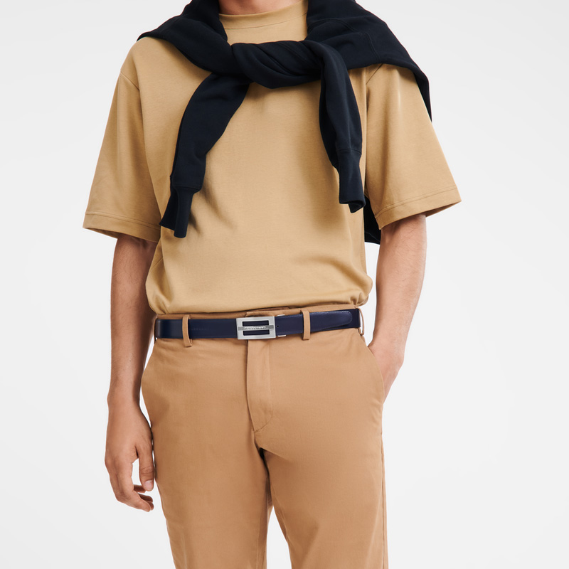 Longchamp |Delta Box Schwarz/Marineblau – Leder |Schwarz/Marineblau